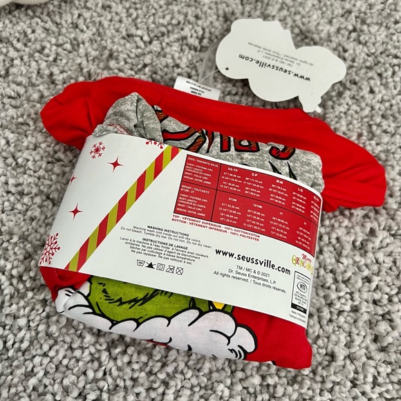 Baby 2-piece Christmas Pajamas Set GRINCH PJ 12-18M Fleece Pants Long Sleeve Top - Picture 2 of 6